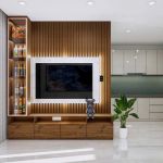 VÁCH TIVI GỖ MDF