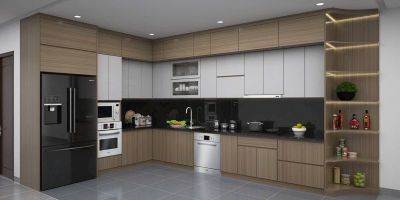 TỦ BẾP GỖ MDF LÕI XANH