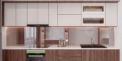 TỦ BẾP GỖ MDF LÕI XANH