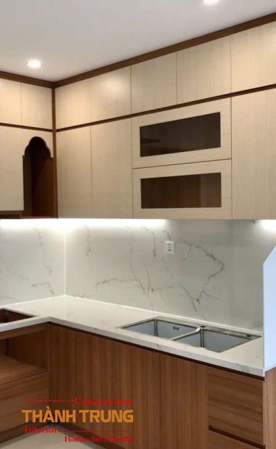 TỦ BẾP GỖ MDF LÕI XANH