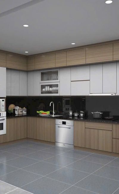 TỦ BẾP GỖ MDF LÕI XANH