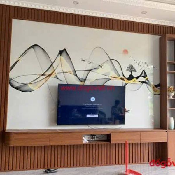 VÁCH TIVI GỖ MDF